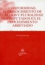 CONFORMIDAD, RECONOCIMIENTO DE HECHOS Y PLURALIDAD DE IMPUTADOS EN EL PROCEDIMIENTO ABREVIADO | 9788484565062 | DÍAZ PITA, Mª PAULA