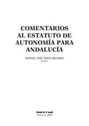COMENTARIOS AL ESTATUTO DE AUTONOMÍA PARA ANDALUCÍA | 9788498765373 | TEROL BECERRA, MANUEL JOSÉ