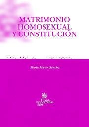 MATRIMONIO HOMOSEXUAL Y CONSTITUCIÓN | 9788498762693 | MARTÍN SÁNCHEZ, MARÍA