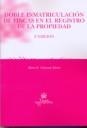 DOBLE INMATRICULACIÓN DE FINCAS EN EL REGISTRO DE LA PROPIEDAD | 9788484569985 | CLEMENTE MEORO, MARIO