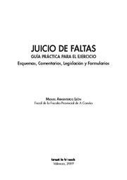 JUICIO DE FALTAS GUÍA PRÁCTICA PARA EL EJERCICIO | 9788498764345 | ARMENTEROS LEÓN, MIGUEL