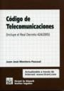 CÓDIGO DE TELECOMUNICACIONES | 9788484563969 | MONTERO PASCUAL, JUAN JOSÉ