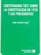 CUESTIONARIO TEST SOBRE LA CONSTITUCIÓN DE 1978 Y SUS PRECEDENTES | 9788480022224 | ROJO, JOSÉ VICENTE / BEA PÉREZ, EMILIA