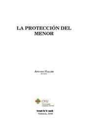 PROTECCIÓN DEL MENOR, LA | 9788498765694 | VALLÉS, ANTONIO
