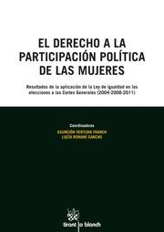 DERECHO A LA PARTICIPACIÓN POLÍTICA DE LAS MUJERES, EL | 9788490860045 | VENTURA FRANCH, ASUNCIÓN