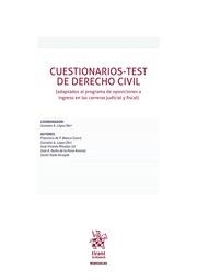 CUESTIONARIOS-TEST DE DERECHO CIVIL (ADAPTADOS AL PROGRAMA DE OPOSICIONES A INGRESO EN LAS CARRERAS JUDICIAL Y FISCAL) | 9788491691631 | BLASCO GASCÓ, FRANCISCO DE PAULA
