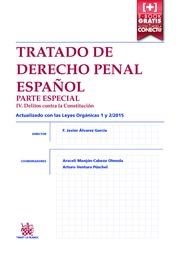 TRATADO DE DERECHO PENAL ESPAÑOL PARTE ESPECIAL IV. DELITOS CONTRA LA CONSTITUCIÓN | 9788491192800 | MANJÓN-CABEZA OLMEDA, ARACELI