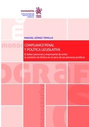 COMPLIANCE PENAL Y POLÍTICA LEGISLATIVA | 9788491194729 | GÓMEZ TOMILLO, MANUEL
