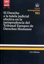 DERECHO A LA TUTELA JUDICIAL EFECTIVA EN LA JURISPRUDENCIA DEL TRIBUNAL EUROPEO DE DERECHOS HUMANOS, EL | 9788490862940 | MILIONE, CIRO