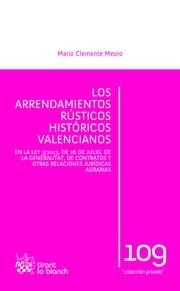 ARRENDAMIENTOS RÚSTICOS HISTÓRICOS VALENCIANOS, LOS | 9788490860168 | CLEMENTE MEORO, MARIO