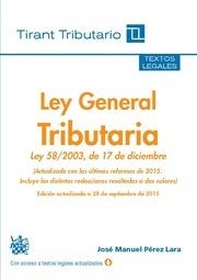 LEY GENERAL TRIBUTARIA 2015 | 9788491192305 | PÉREZ LARA,MANUEL