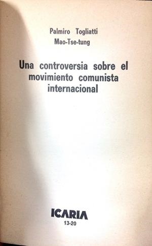 UNA CONTROVERSIA | 9788474260274 | TOGLIATTI