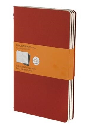 LLIBRETES MOLESKINE CAHIER ROJO ARANDANO LARGE RAYAS (SET DE 3) | 9788862931014