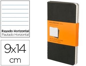 LLIBRETES MOLESKINE CAHIER NEGRA POCKET RAYAS (SET DE 3) | 9788883704895