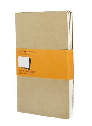 LLIBRETES MOLESKINE CAHIER MARRÓN KRAFT LARGE RAYAS (SET DE 3) | 9788883704987