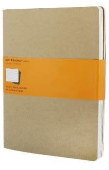 LLIBRETES MOLESKINE CAHIER MARRON KRAFT XL RAYAS (SET DE 3) | 9788883705045