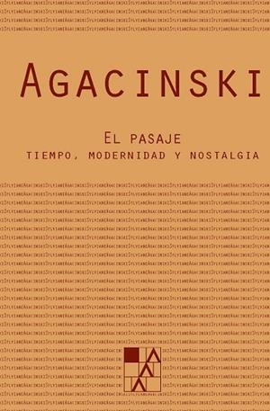 PASAJE, EL | 9789508891822 | AGACINSKI, SYLVIANE