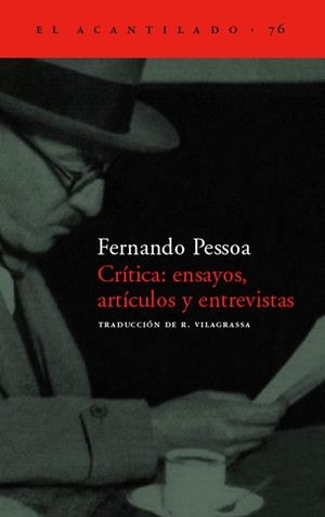 CRÍTICA : ENSAYOS, ARTÍCULOS Y ENTREVISTAS | 9788496136267 | PESSOA, FERNANDO