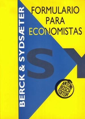 FORMULARIO PARA ECONOMISTAS | 9788485855711 | BERK, PETER / SYDSAETER, KNUT