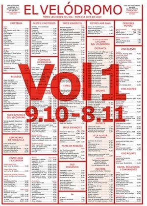 CARTES DEL BAR VELÓDROMO | 9788416033034