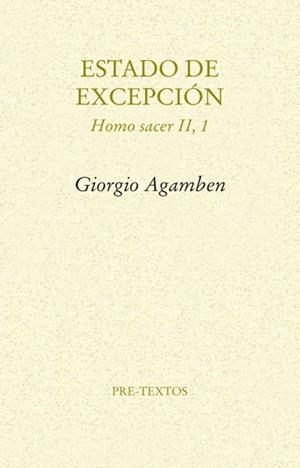ESTADO DE EXCEPCIÓN. HOMO SACER II, 1 | 9788481916256 | AGAMBEN, GIORGIO