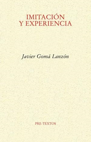 IMITACIÓN Y EXPERIENCIA | 9788481915655 | GOMÁ LANZÓN, JAVIER