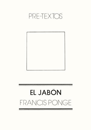 JABÓN, EL | 9788485081042 | PONGE, FRANCIS