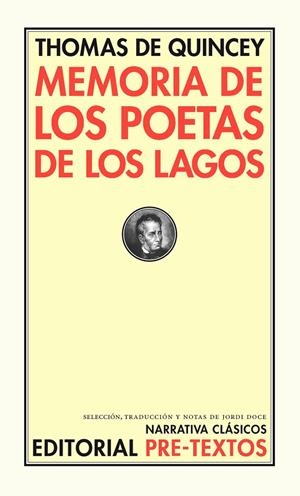 MEMORIA DE LOS POETAS DE LOS LAGOS | 9788481915198 | DE QUINCEY, THOMAS
