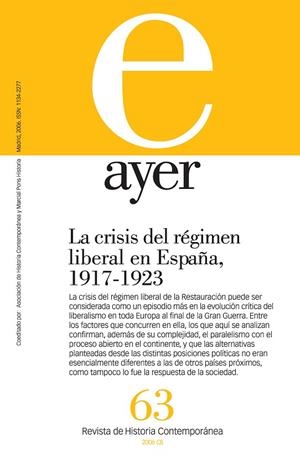 CRISIS DEL RÉGIMEN LIBERAL EN ESPAÑA (1917-1923) | 9788496467361 | BARRIO, ÁNGELES