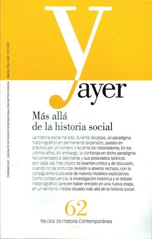 MÁS ALLÁ DE LA HISTORIA SOCIAL | 9788496467323 | CABRERA, MIGUEL ÁNGEL