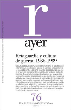 RETAGUARDIA Y CULTURA DE GUERRA, 1936-1939 | 9788492820092 | RODRIGO, JAVIER