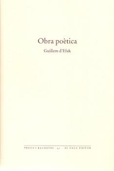 OBRA POÈTICA (GUILLEM D'EFAK) | 9788494338595 | D'EFAK, GUILLEM