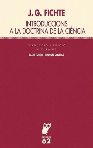 INTRODUCCIONS A LA DOCTRINA DE LA CIÈNCIA | 9788429755572 | FICHTE, JOHANN G.