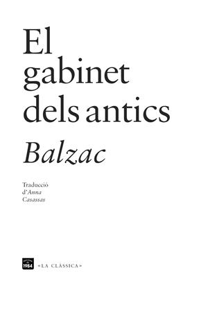 GABINET DELS ANTICS, EL | 9788415835110 | DE BALZAC, HONORÉ