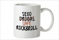 SEXO, CAFÉ, ROCK & ROLL. TAZA MUG. P8LADAS | 8432715096245