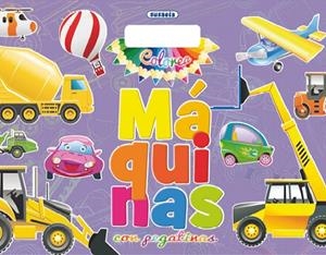 COLOREA MÁQUINAS CON PEGATINAS | 9788467726367 | SUSAETA