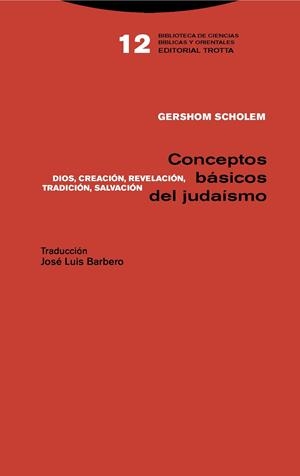 CONCEPTOS BÁSICOS DEL JUDAÍSMO | 9788498797435 | SCHOLEM, GERSHOM