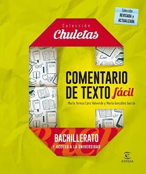 COMENTARIO DE TEXTO FÁCIL PARA BACHILLERATO | 9788467046601 | CARO VALVERDE, MARIA TERESA / GONZÁLEZ GARCÍA, MARÍA