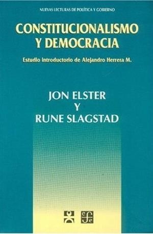 CONSTITUCIONALISMO Y DEMOCRACIA | 9789681649272 | ELSTER, JOHN