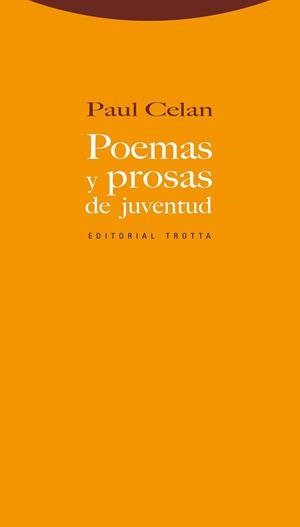 POEMAS Y PROSAS DE JUVENTUD | 9788498791822 | CELAN, PAUL