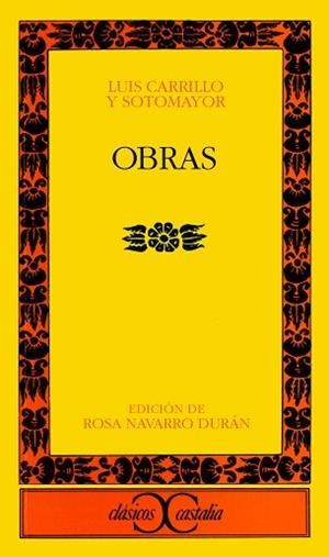 OBRAS. LUIS CARRILLO Y SOTOMAYOR | 9788470395741 | CARRILLO Y SOTOMAYOR, LUIS