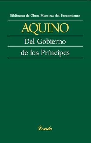 DEL GOBIERNO DE LOS PRINCIPES | 9789500373517 | AQUINO