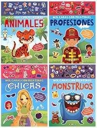 MIL CARAS CON PEGATINAS (4 TITULOS) | 9788417695170 | EQUIPO DE TODOLIBRO