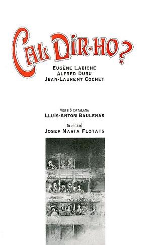 CAL DIR-HO? | 9788479351816 | LABICHE, EUGÈNE / DUR, ALFRED / COCHET, JEAN-LAURENT