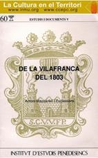DE LA VILAFRANCA DEL 1803 | 9788486933142 | MASSANELL I ESCLASSANS, ANTONI