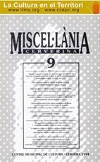 MISCEL·LÀNIA CERVERINA, 9 | 9788460620419