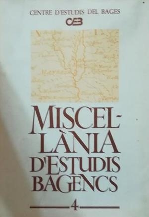 MISCEL·LÀNIA D'ESTUDIS BAGENCS 4 | 9788439865919