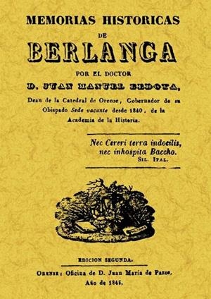 MEMORIAS HISTÓRICAS DE BERLANGA | 9788497613606 | BEDOYA, JUAN MANUEL
