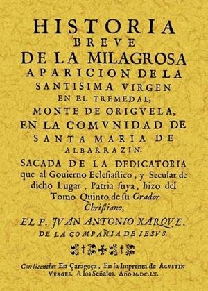 TREMEDAL. HISTORIA BREVE DE LA APARICIÓN DE LA VIRGEN | 9788497615402 | JARQUE, JUAN ANTONIO