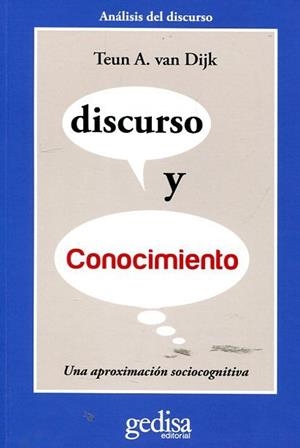 DISCURSO Y CONOCIMIENTO | 9788416572717 | VAN DIJK, TEUN A.